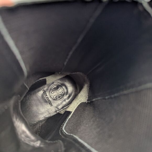 Tory Burch Broome Black Suede Leather lace-up Combat Boots Womens 6 - Picture 8 of 9